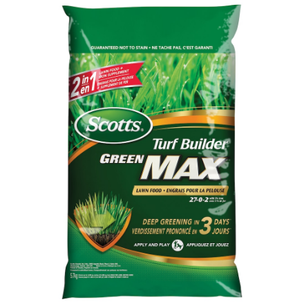 Scotts® Turf Builder® Green MaxTM Lawn Food 27-0-2 with 5% Iron 5.7 kg