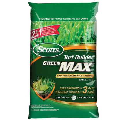 Scotts® Turf Builder® Green MaxTM Lawn Food 27-0-2 with 5% Iron 11.4kg