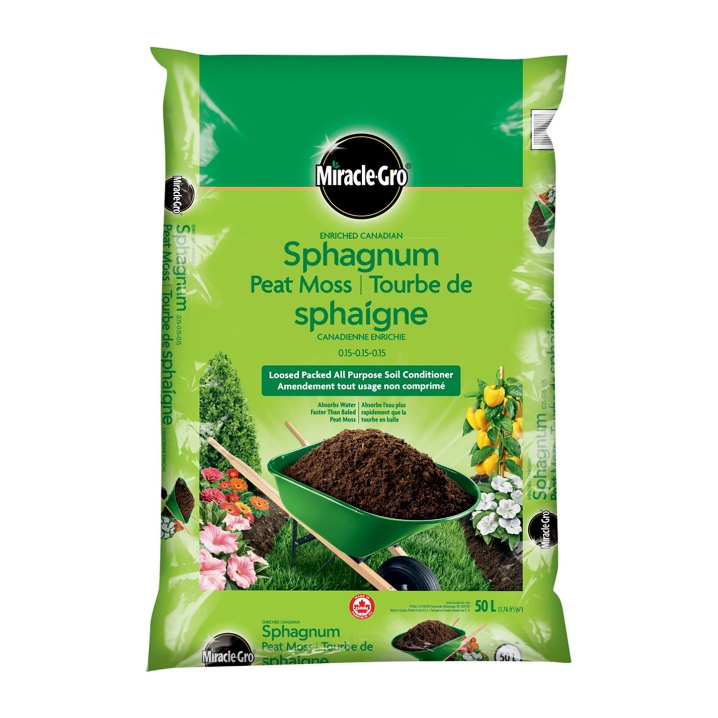 Miracle-Gro Enriched Canadian Sphagnum Peat Moss 50 L