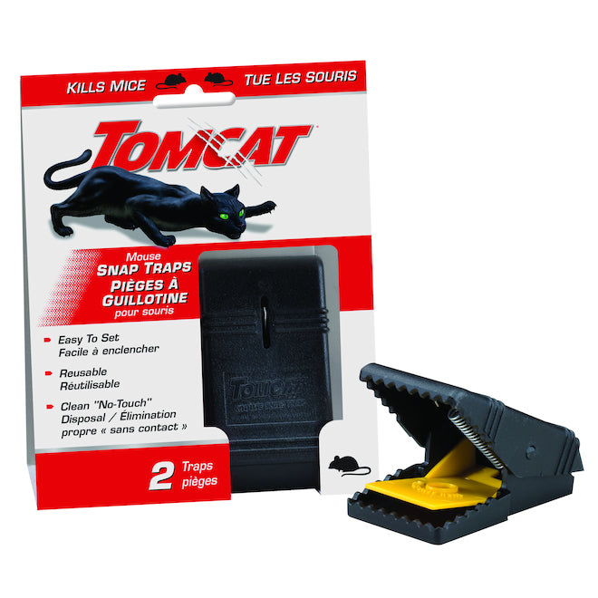 Tomcat Reusable Plastic Mouse Snap Traps - 2/Pack