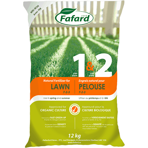 Natural Fertilizer for Lawn Step (1&2/Spring-Summer) 7-2-3 12 kg